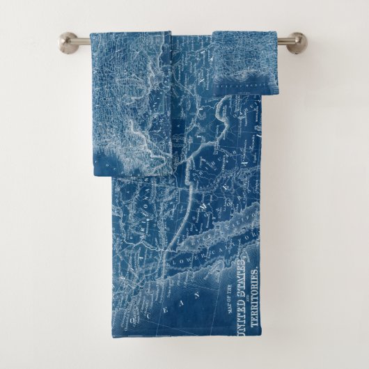 US Map Blueprint Bad Handdoek (Insitu)