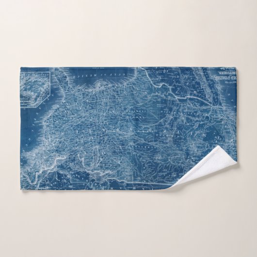 US Map Blueprint Bad Handdoek (Handdoek)