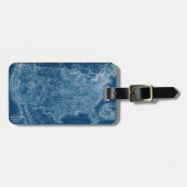 US Map Blueprint Bagagelabel (Voorkant horizontaal)