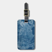 US Map Blueprint Bagagelabel (Voorkant verticaal)