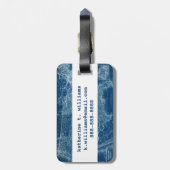 US Map Blueprint Bagagelabel (Achterkant verticaal)