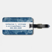 US Map Blueprint Bagagelabel (Achterkant horizontaal)