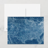 US Map Blueprint Briefkaart (Voorkant / Achterkant)