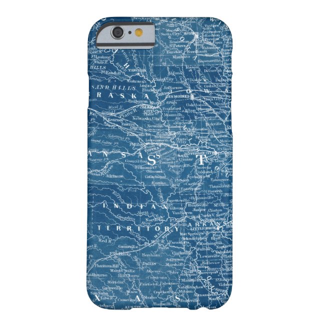 US Map Blueprint Case-Mate iPhone Case (Achterkant)