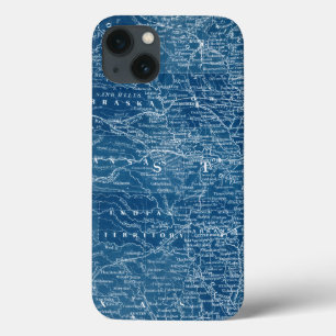 US Map Blueprint iPhone 13 Hoesje