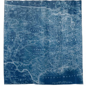 US Map Blueprint Douchegordijn (Voorkant)