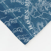 US Map Blueprint Fleece Deken (Hoek)