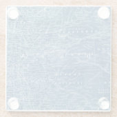 US Map Blueprint Glazen Onderzetter (Achterkant)