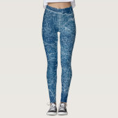 US Map Blueprint Leggings (Voorkant)