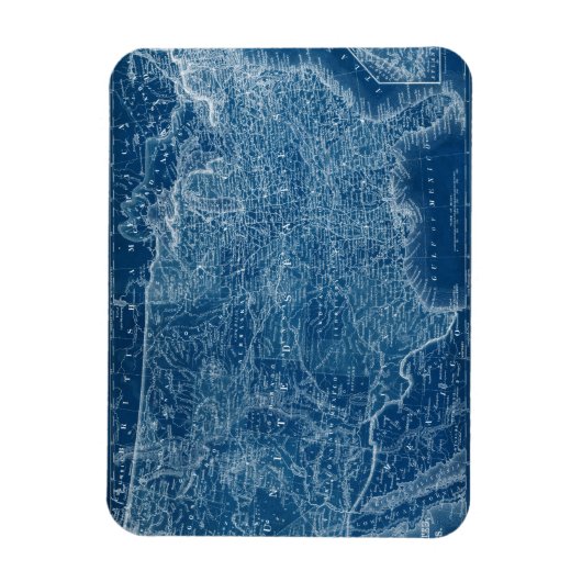 US Map Blueprint Magneet (Verticaal)