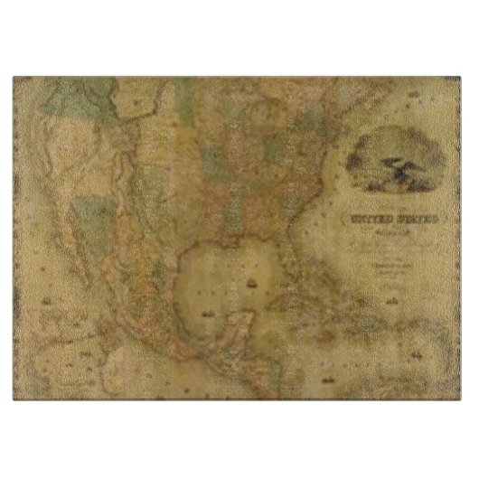 US Map Cutting Board Snijplank (Voorkant)