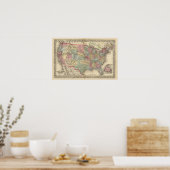 US Map door Mitchell Poster (Keuken)