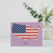 US Map Flag Briefkaart (Staand voorkant)