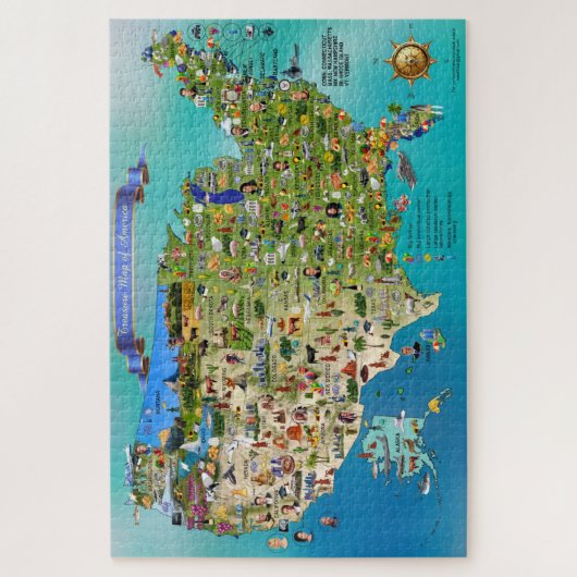 US map jigsaw puzzle usa map puzzel Legpuzzel (Verticaal)