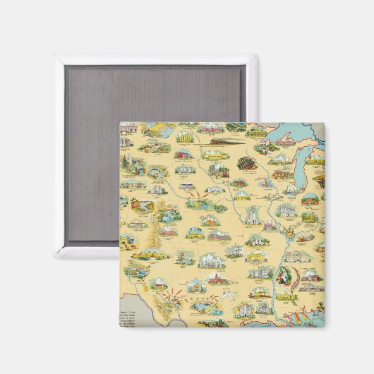 US Map Magneet (Voorkant / Achterkant)