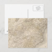 US Map met nederzettingen Briefkaart (Voorkant / Achterkant)
