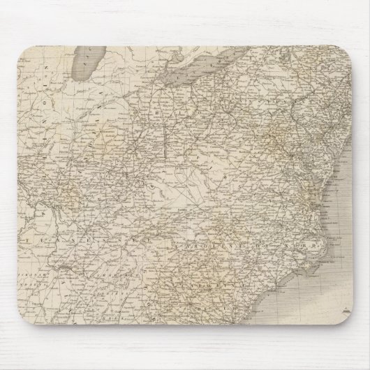US Map met nederzettingen Muismat (Voorkant)