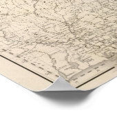 US Map met nederzettingen Poster (Hoek)