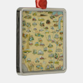 US Map Metalen Ornament (Rechts)