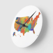 US MAP - ronde wandklok (Hoek)