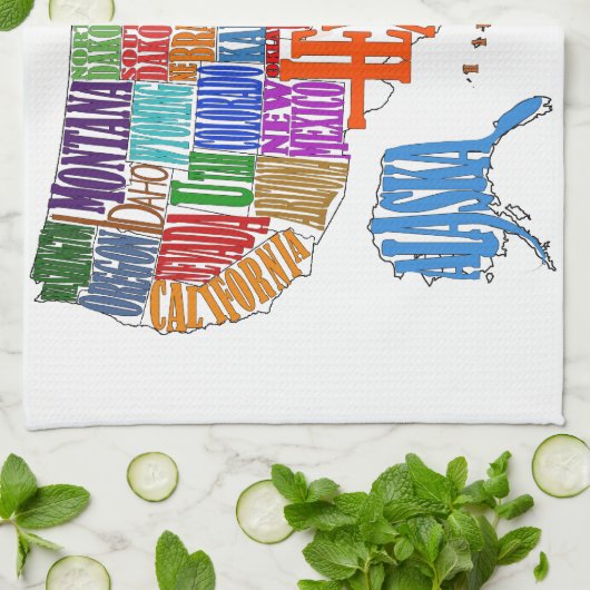 US MAP THEEDOEK (Gevouwen)