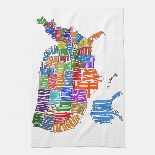 US MAP THEEDOEK (Verticaal)