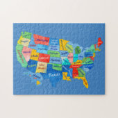 US MAP waterverf kunstwerk puzzel Legpuzzel (Horizontaal)