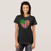 US Mardi Gras Flag bij Fleur de Lis Patriotic T-shirt (Voorkant volledig)