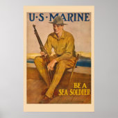 US Marine-Be a Zee Soldaat Poster (Voorkant)