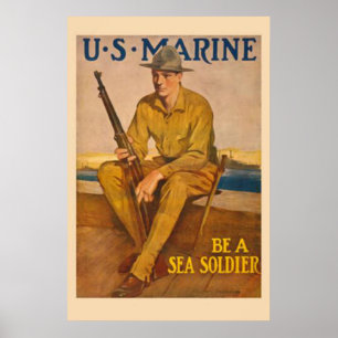 US Marine-Be a Zee Soldaat Poster