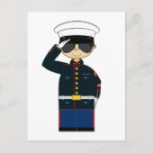 US Marine Corp NCO Saluting Briefkaart (Voorkant)