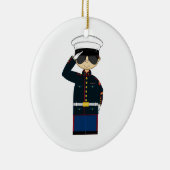 US Marine Corp NCO Saluting Ornament (Rechts)