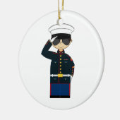 US Marine Corp NCO Saluting Ornament (Links)