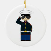 US Marine Corp NCO Saluting Ornament (Achterkant)