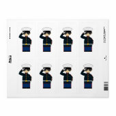 US Marine Corp NCO Saluting Sticker (Full Sheet)