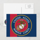US Marine Corps - Blue Briefkaart (Voorkant / Achterkant)