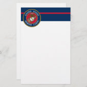 US Marine Corps - Blue Briefpapier (Voorkant / Achterkant)