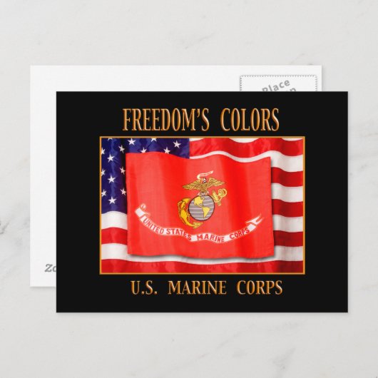 US Marine Corps Briefkaart (Voorkant / Achterkant)