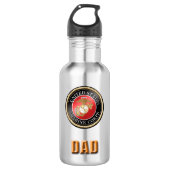 US Marine Corps Dad Water Bottle Waterfles (Voorkant)