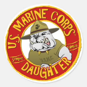 US Marine Corps Dochter Ronde Sticker