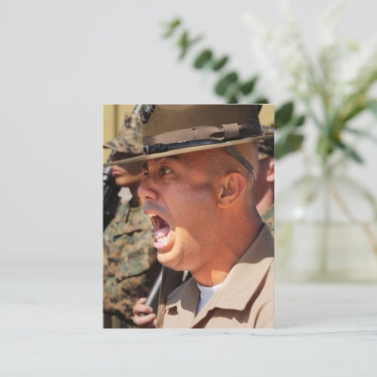 US Marine Corps Drill Instructor Briefkaart (Staand voorkant)