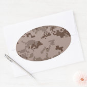 US Marine Corps Marpat Desert Camouflage Ovale Sticker (Envelop)