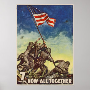 US Marine Corps  "Now All Together" Poster