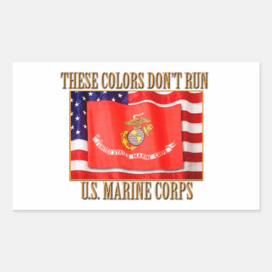 US Marine Corps Rechthoekige Stickers (Voorkant)