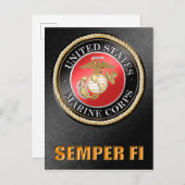 US Marine Corps Semper Fi-Briefkaarten Briefkaart (Voorkant / Achterkant)