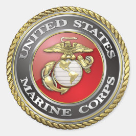 US Marine Corps (USMC) Emblem [3D] Ronde Sticker