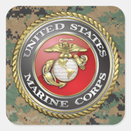 US Marine Corps (USMC) Emblem [3D] Vierkante Sticker
