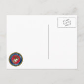 US Marine Corps - Veteran Blue Briefkaart (Achterkant)