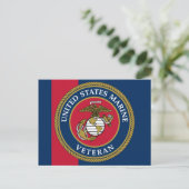 US Marine Corps - Veteran Blue Briefkaart (Staand voorkant)