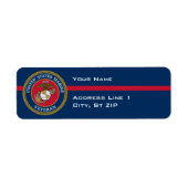 US Marine Corps - Veteran Blue Etiket (Voorkant)